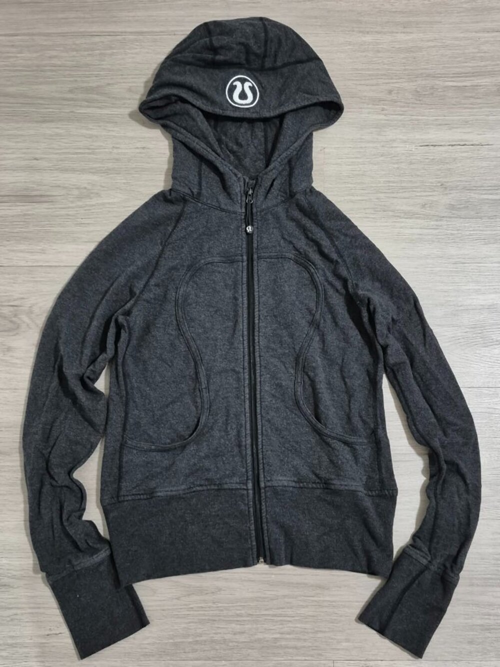 Y2K 2000s Lululemon Scuba Hoodie Women’s Small Dark Gray Full-Zip Hoodie Jacket